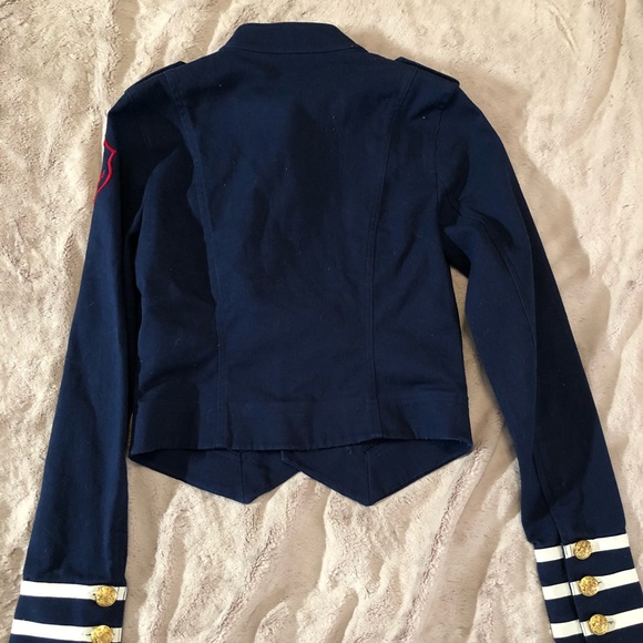Betsey Johnson Navy Blue Military-Style Jacket with Gold Buttons - Picture 3 of 5